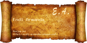 Endl Armanda névjegykártya